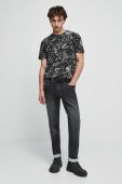 Бавовняна футболка Medicine колір чорний візерунок (3502933)