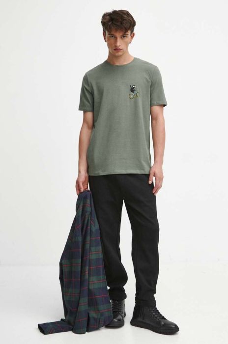 Бавовняна футболка Medicine чоловічий колір зелений з принтом (3613263)