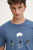 Бавовняна футболка Medicine чоловічий з принтом колір блакитний (3613269)