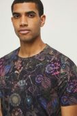 Бавовняна футболка Medicine колір чорний візерунок (3592516)