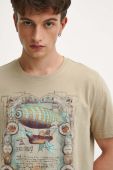 Бавовняна футболка Medicine чоловічий колір бежевий з принтом (3690663)