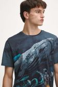 Бавовняна футболка Medicine чоловічий колір синій візерунок (3690673)