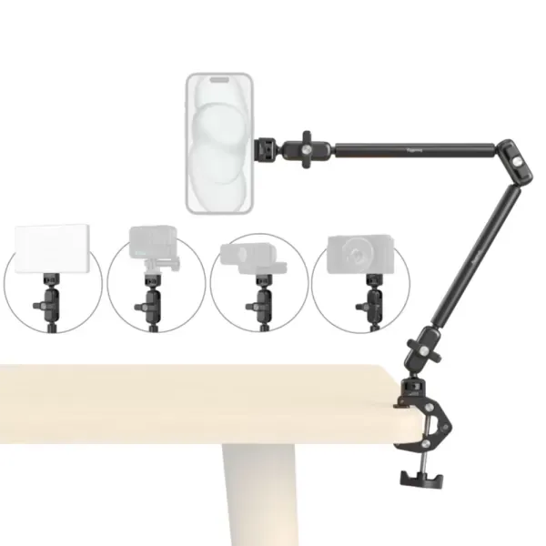 Настільний тримач SmallRig Desktop Magic Arm with Crab-Shaped Clamp Kit Black (5626) фото 3