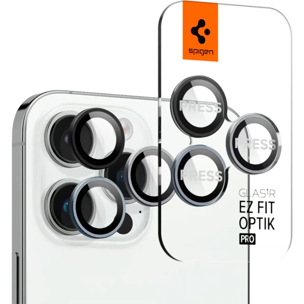 Захисне скло для камери Spigen Camera Lens Screen Protector GlasTR EZ Fit Optik Pro (2 Pack) для iPhone 15 Pro | iPhone 15 Pro Max | iPhone 16 Pro | iPhone 16 Pro Max (AGL06159)