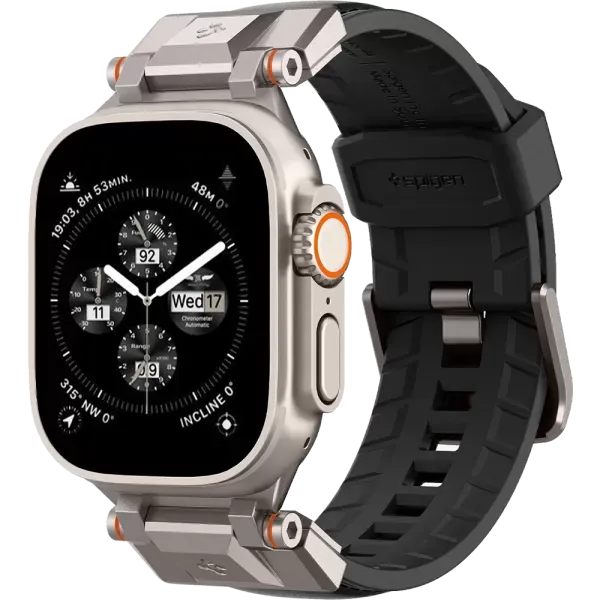Ремінець Spigen DuraPro Armor PU Black для Apple Watch 49мм | 46мм | 45мм | 44мм (AMP07591)