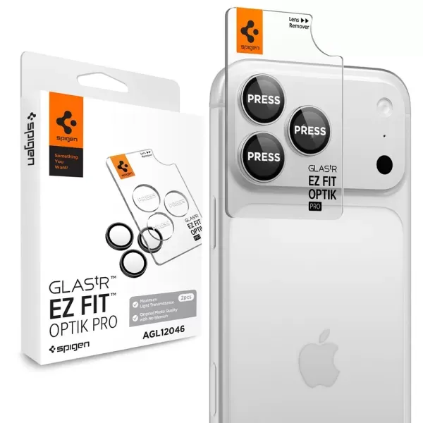 Захисне скло для камери Spigen Glass tR EZ Fit Optik Pro Silver для iPhone 18 Pro Max | 18 Pro (AGL12046) (2 шт.)