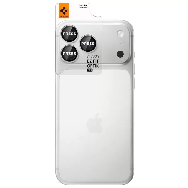 Захисне скло для камери Spigen Glass tR EZ Fit Optik Pro Silver для iPhone 18 Pro Max | 18 Pro (AGL12046) (2 шт.) фото 2