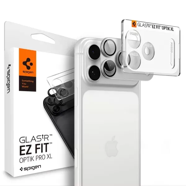 Захисне скло для камери Spigen Glass tR EZ Fit Optik Pro XL Silver для iPhone 18 Pro Max (AGL12042) (1 шт.)