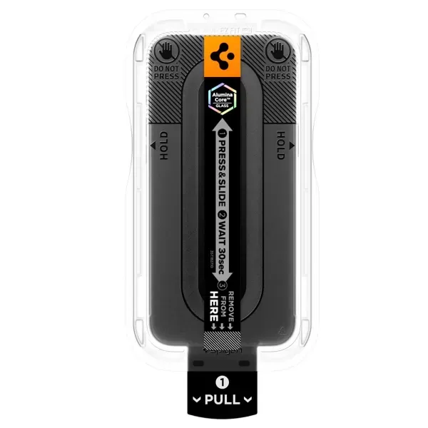 Захисне скло з ефектом антишпигун Spigen Glass tR EZ Fit Pro HD Privacy Glass Transparency для iPhone 18 Pro (AGL12028) (1 шт.) фото 2