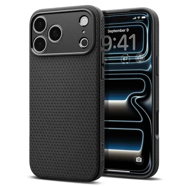 Силіконовий чохол Spigen Liquid Air Matte Black для iPhone 18 Pro | 17 Pro (ACS12149) фото 3