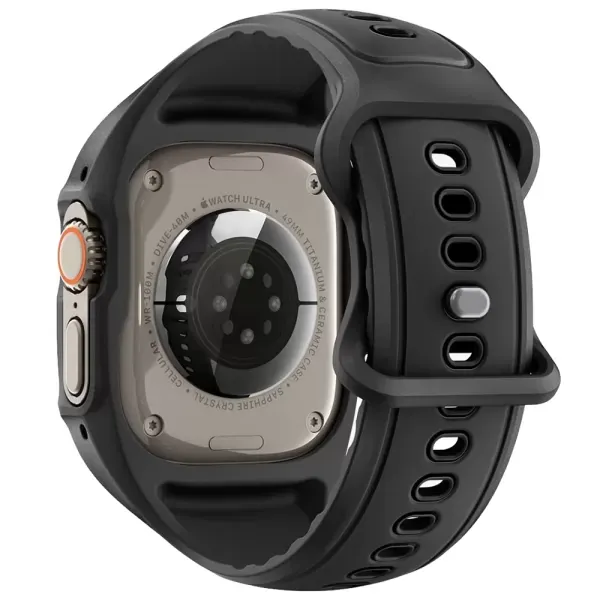 Чохол-ремінець Spigen Liquid Air Pro Black для Apple Watch 49mm Ultra 4 | 3 | 2 | 1 (ACS05463) фото 3
