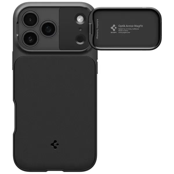 Чохол із захистом камери Spigen Optik Armor MagSafe Black для iPhone 18 Pro Max | 17 Pro Max (ACS09900) фото 2