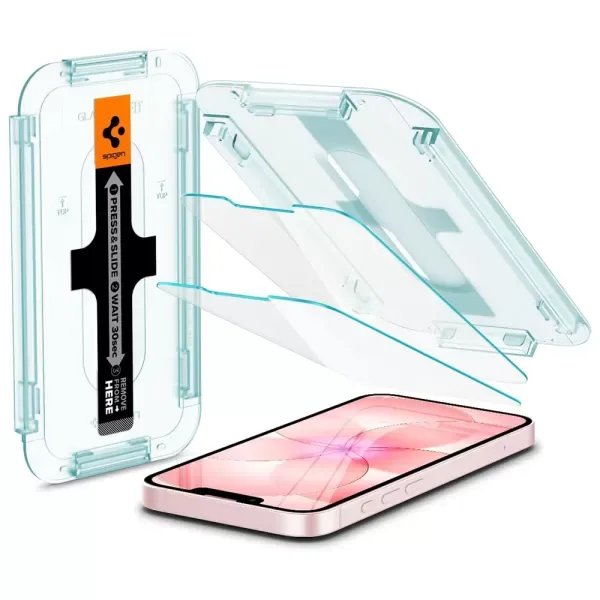 Захисне скло Spigen Screen Protector EZ FIT GLAS.tR (2 шт.) для iPhone 17e | 16e | 14 | 13 Pro | 13 (AGL03385)