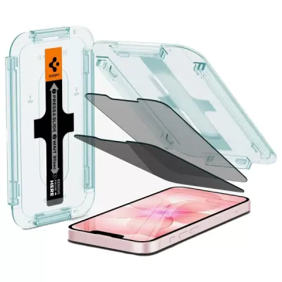 Захисне скло антишпигун Spigen Screen Protector GLAS.tR EZ Fit Privacy для iPhone 17e | 16e | 14 | 13 Pro | 13 (AGL03388)
