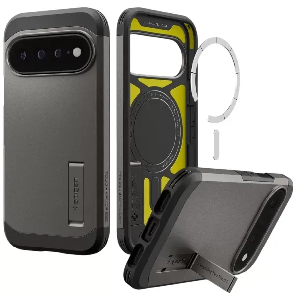 Протиударний чохол Spigen Tough Armor AI MagSafe Gunmetal для Google Pixel 11 Pro XL (ACS11865) фото 2