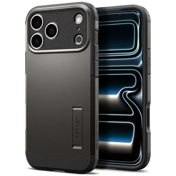 Протиударний чохол з підставкою Spigen Tough Armor T MagSafe Gunmetal для iPhone 18 Pro | 17 Pro (ACS12174) фото 2