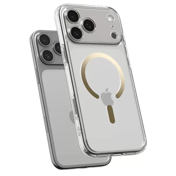 Прозорий чохол Spigen Ultra Hybrid MagSafe Clear Gold для iPhone 18 Pro | 17 Pro (ACS10348) фото 3