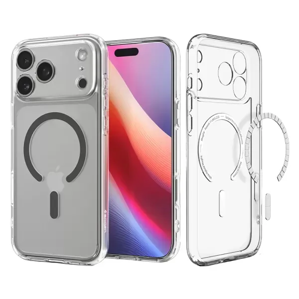 Прозорий чохол Spigen Ultra Hybrid MagSafe Clear Graphite для iPhone 18 Pro | 17 Pro (ACS10347) фото 2