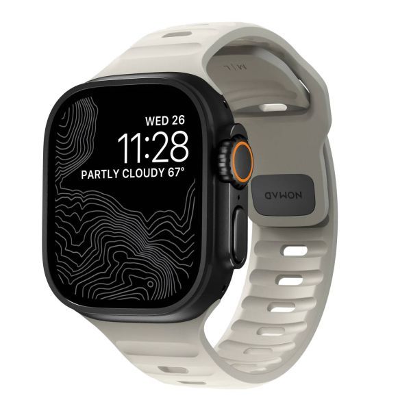 Спортивний ремінець Nomad Sport Band Stone для Apple Watch 49мм | 46мм | 45мм | 44мм (NM014896858)