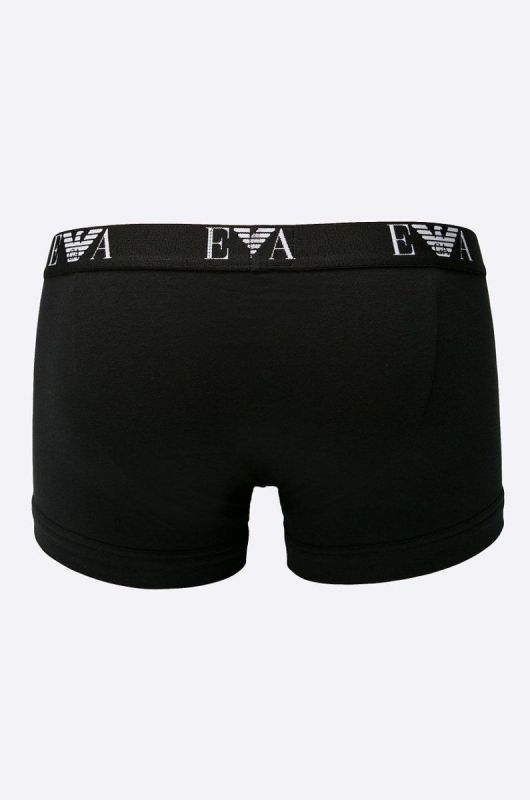 Облягаючі боксери чоловічі бавовняні з еластаном 2 шт. Emporio Armani Underwear колір чорний фото 2