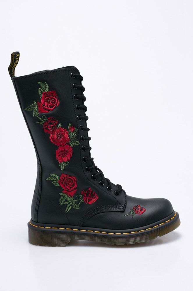 Черевики Dr. Martens Vonda жіночі колір чорний на плоскому ходу 12761001.Vonda-BLACK