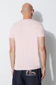 Бавовняна футболка Lacoste колір рожевий однотонний