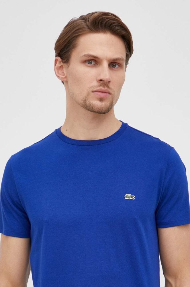 Бавовняна футболка Lacoste колір синій однотонний TH6709-001. (3030276)