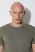 Бавовняна футболка Lacoste колір зелений однотонний
