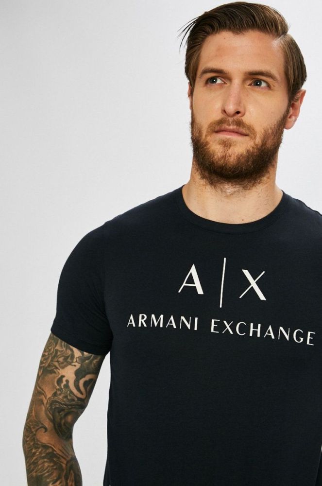 Armani Exchange - Футболка колір темно-синій (797157) фото 4