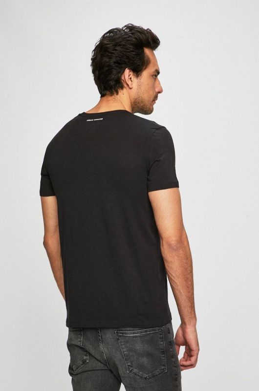 Бавовняна футболка Armani Exchange колір чорний фото 3
