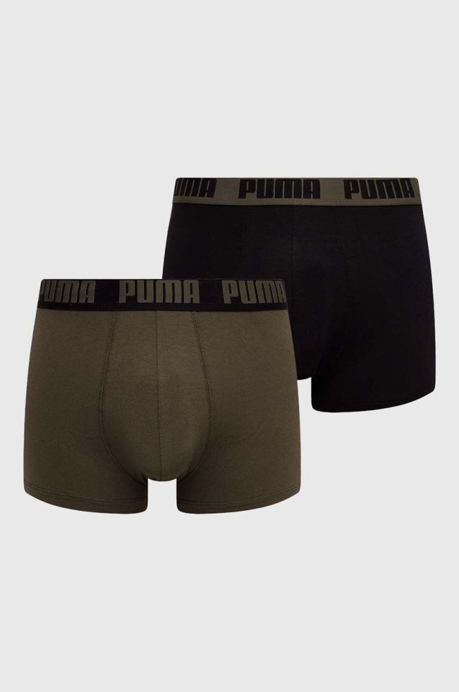 Боксери Puma 2-pack чоловічі колір зелений (3599015)