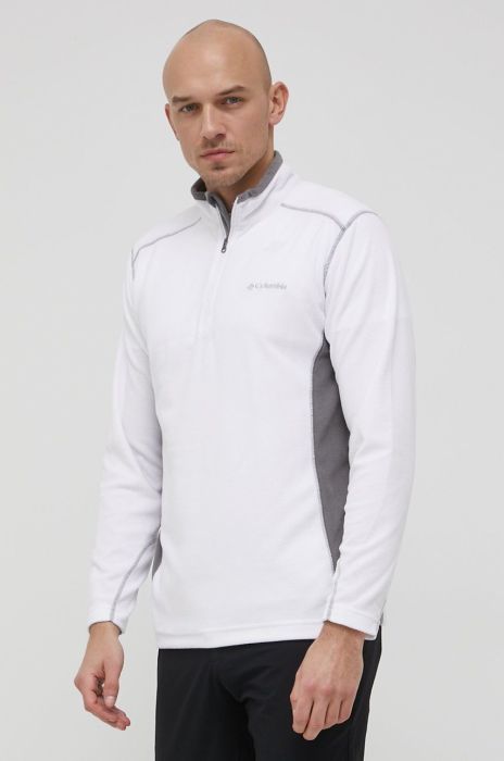 Спортивна кофта Columbia Klamath Range Ii чоловіча колір білий однотонна