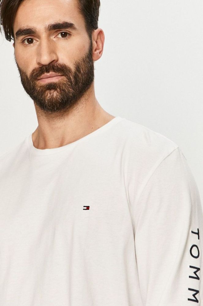 Tommy Hilfiger - Лонгслів колір білий (225209) фото 4