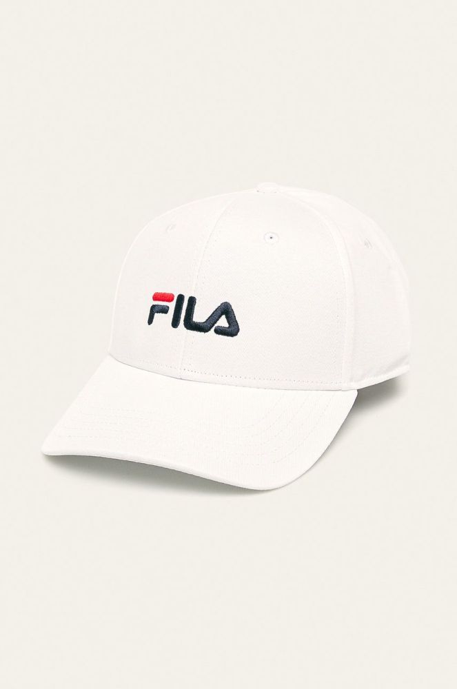 Кепка Fila колір білий з аплікацією (256140)