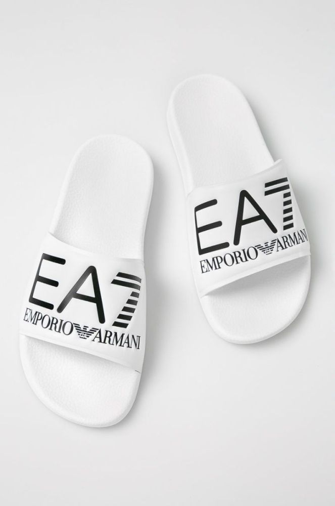 EA7 Emporio Armani - Шльопанці колір білий (277038) фото 2