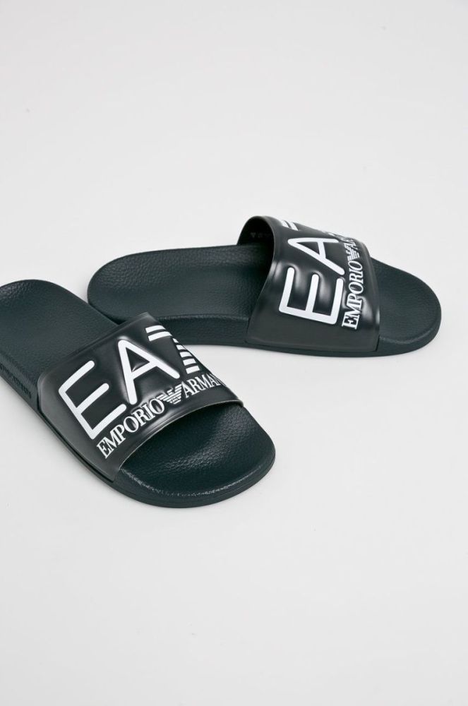 EA7 Emporio Armani - Шльопанці колір темно-синій (277087) фото 2