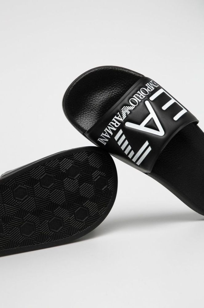 EA7 Emporio Armani - Шльопанці колір чорний (277049) фото 2