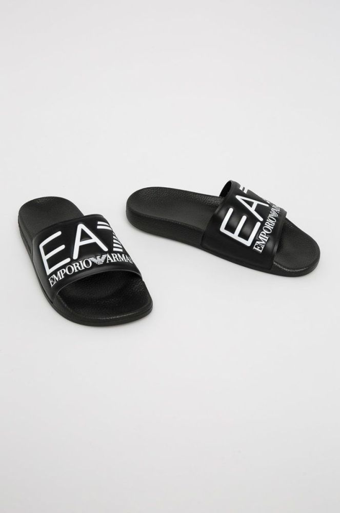 EA7 Emporio Armani - Шльопанці колір чорний (277049) фото 3