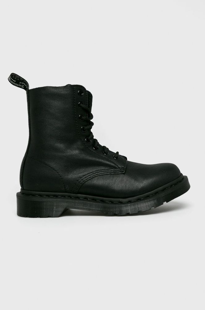 Шкіряні черевики Dr. Martens 1460 Pascal MONO жіночі колір чорний на плоскому ходу 24479001-BLACK