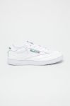 Reebok - Черевики Club C 85 AR0456 AR0456.100000155-WHITE/GREE колір білий Reebok - Черевики Club C 85 AR0456 AR0456.100000155-WHITE/GREE колір білий