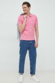 Бавовняне поло Lacoste колір рожевий однотонний PH4012-001 (3002203)
