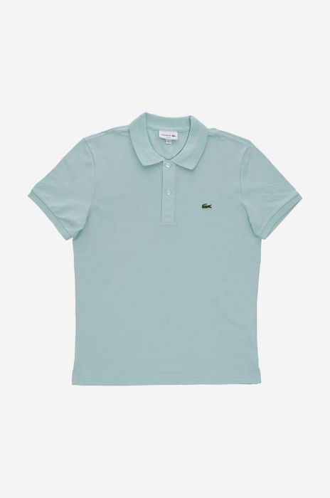 Бавовняне поло Lacoste колір бірюзовий однотонний PH4012-001
