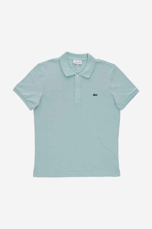Бавовняне поло Lacoste колір бірюзовий однотонний PH4012-001