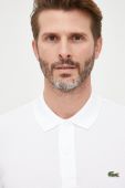 Бавовняне поло Lacoste колір білий однотонний PH4012-001