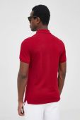 Бавовняне поло Lacoste колір бордовий однотонний PH4012-001