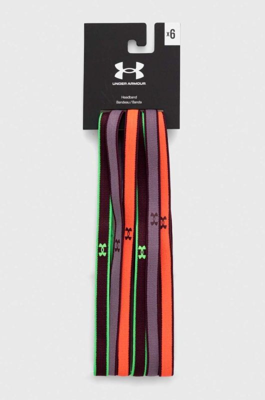 Пов'язки на голову Under Armour 6-pack колір бордовий