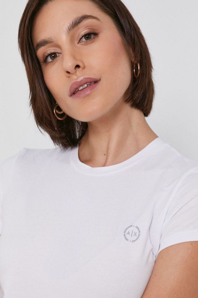 Топ Armani Exchange колір білий фото 4