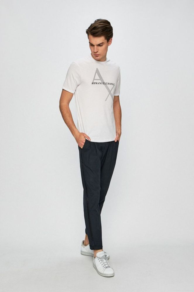 Armani Exchange - Футболка колір білий (319031) фото 2