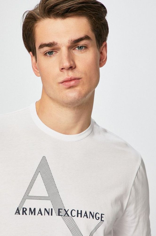 Armani Exchange - Футболка колір білий (319031) фото 4