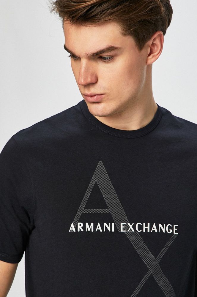 Armani Exchange - Футболка колір темно-синій (319372)